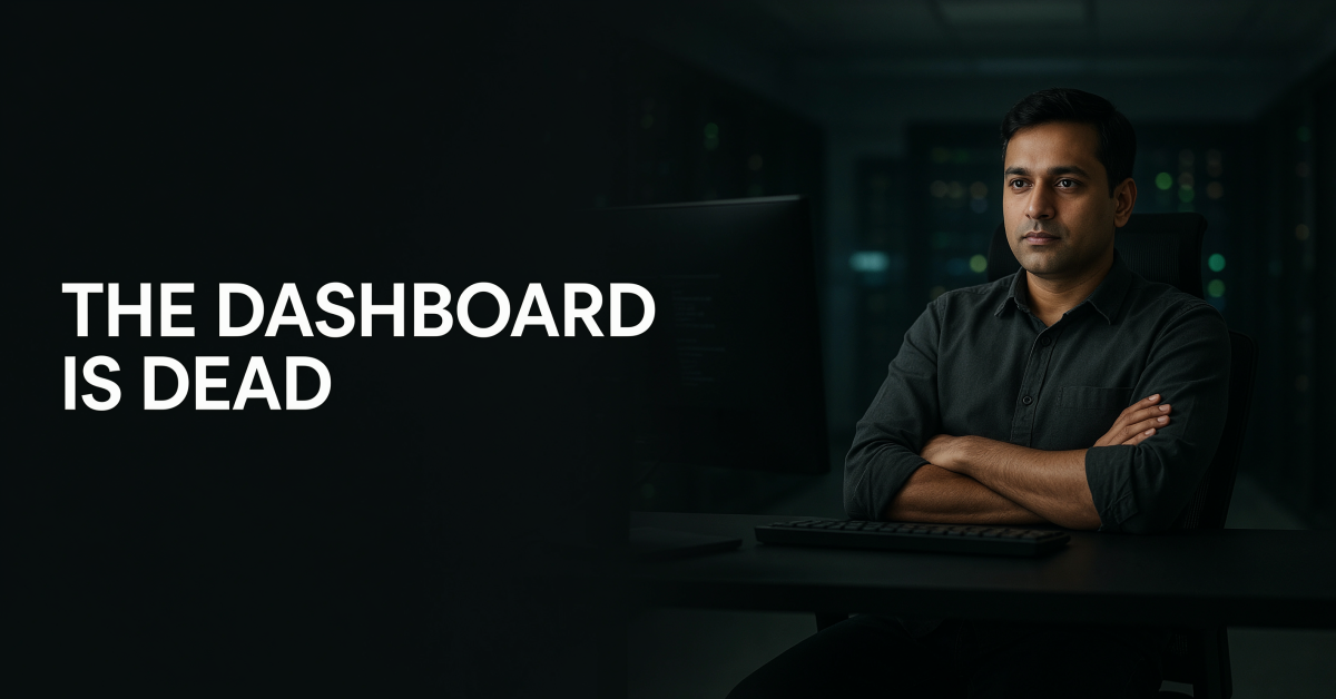 Network engineer reviewing an autonomous AI diagnosis on a single monitor, reflecting agentic AI network operations replacing manual dashboard workflows